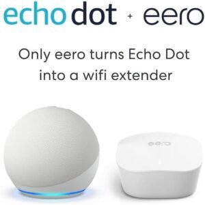 Amazon Echo Dot smart speaker working with eero built-in Wifi at home